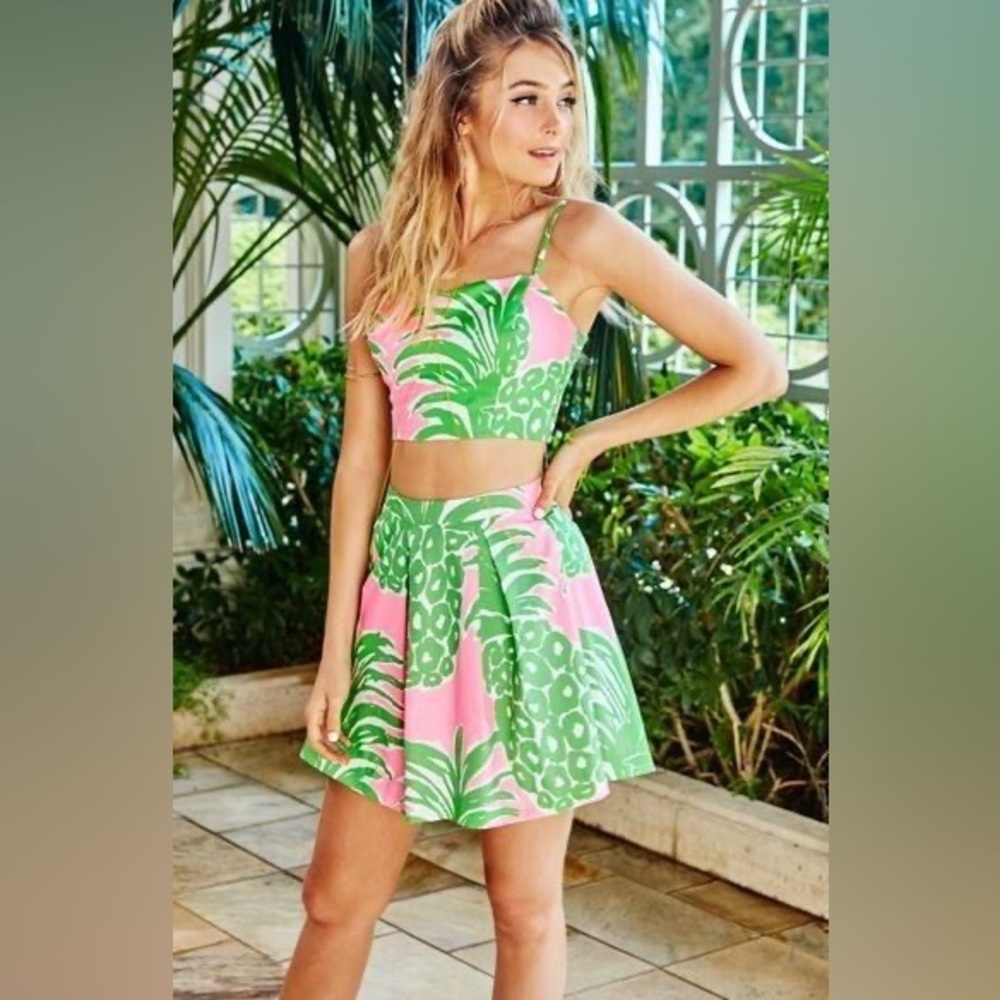 Lily Pulitzer Flamenco Pink Parfait Set Size 6